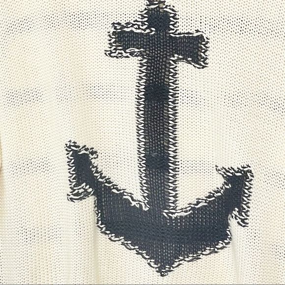 Vintage Havana Nautical Anchor Coastal Cotton Sweater sz. M #VV - Picture 3 of 9